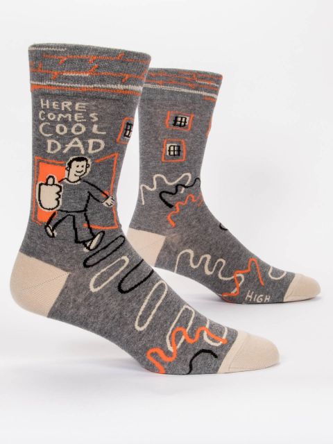 Image of Here Comes Cool Dad Men's-Crew Socks